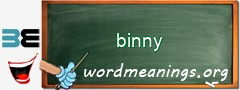 WordMeaning blackboard for binny